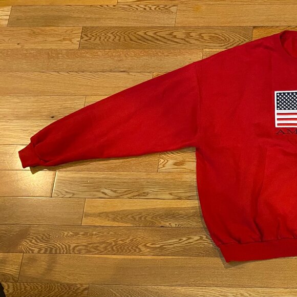 Vintage Mccc Sport US Flag America Patriotic Embroidery Red Men’s 2XL XXL - Picture 2 of 11